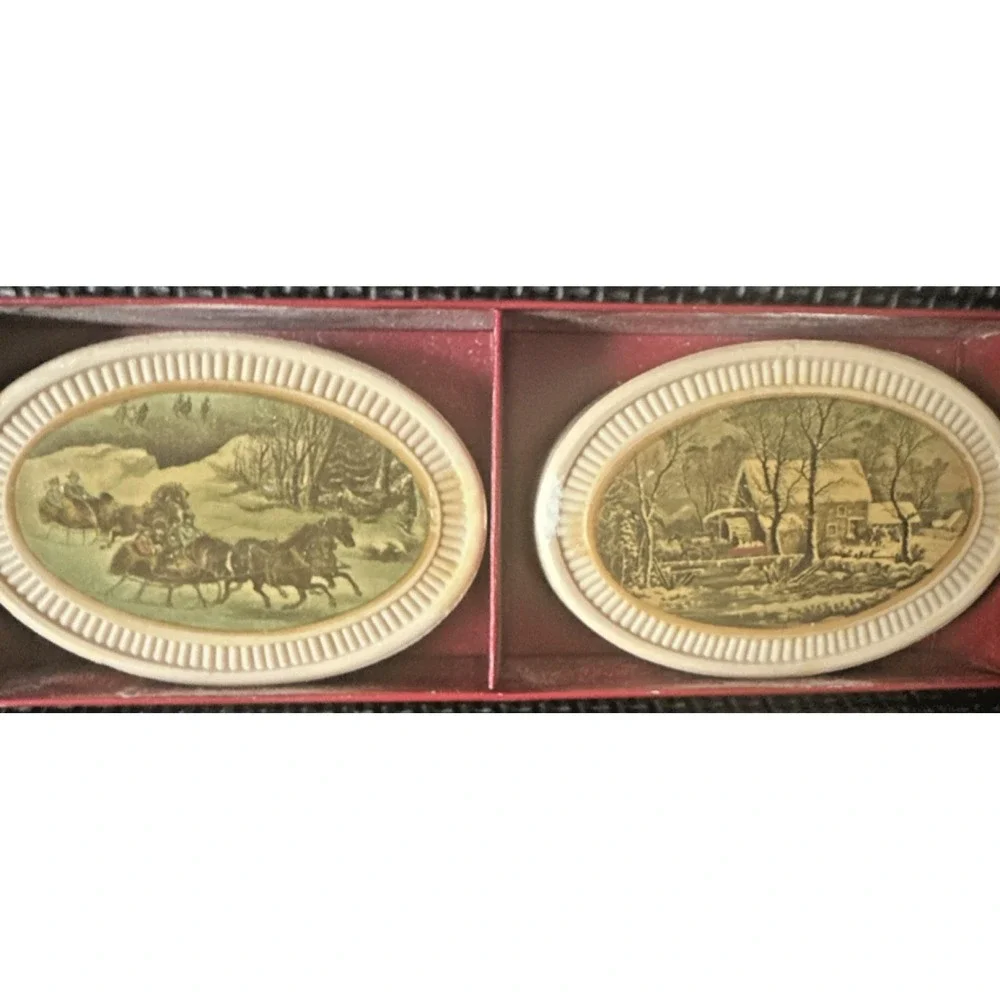 Vintage Avon 1876 Winterscapes Fragranced Bar Soap 2-Pack 3oz Winter Landscape